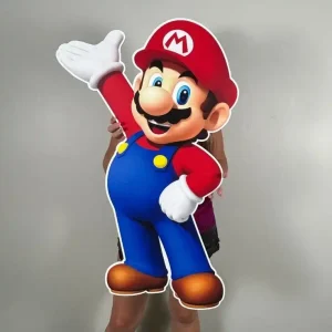 Life-size Mario character cutout for kids party decoration or event display