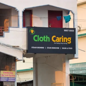 Cloth Caring Backlit Flex Board with Laundry Services