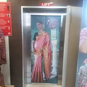 Lift Branding with Smiling Woman in Traditional Saree